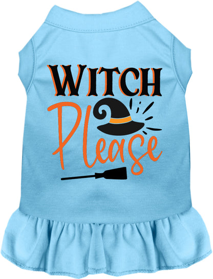 Blue Witch Please pet dress with ruffled skirt