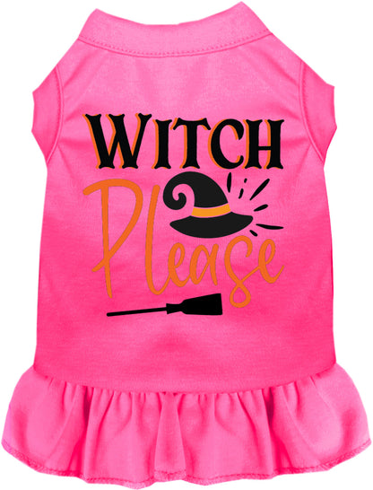 Pink Witch Please pet dress with ruffled skirt