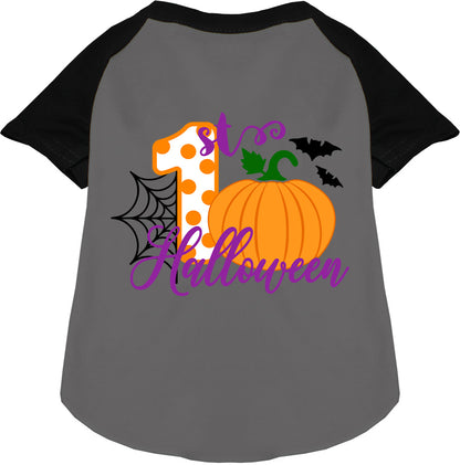 Black My First Halloween Pet Raglan Shirt