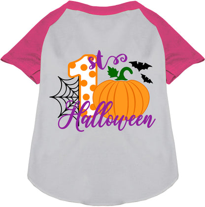 Pink My First Halloween Pet Raglan Shirt