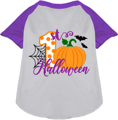 Purple My First Halloween Pet Raglan Shirt