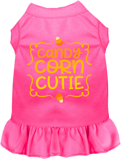 Pink Candy Corn Cutie pet dress with matching skirt