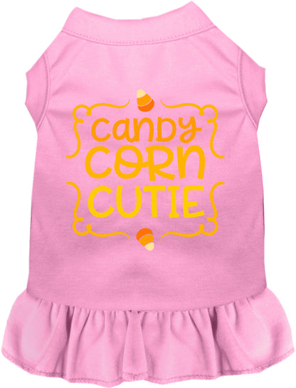 Light pink Candy Corn Cutie pet dress with matching skirt