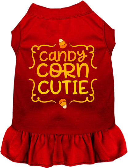 Red Candy Corn Cutie pet dress with matching skirt