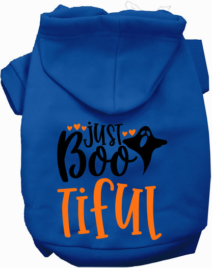 Dark blue Just Bootiful Pet Hoodie with ghost design