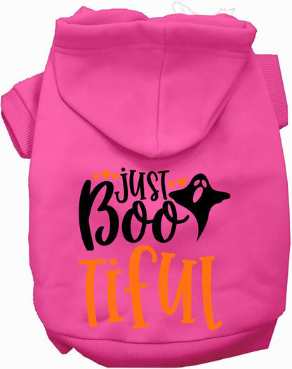 Pink Just Bootiful Pet Hoodie with ghost design