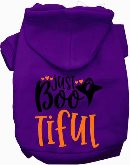 Purple Just Bootiful Pet Hoodie with ghost design