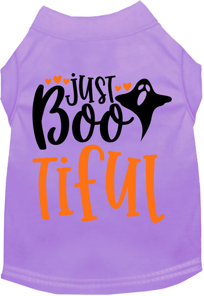 Purple Just Bootiful pet shirt with ghost design