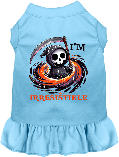 Blue Irresistible Death Pet Dress with Grim Reaper design