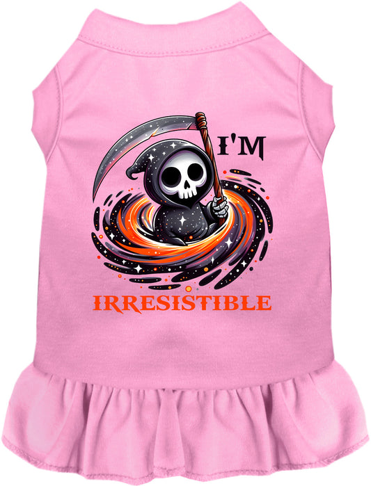 Pink Irresistible Death Pet Dress with Grim Reaper design