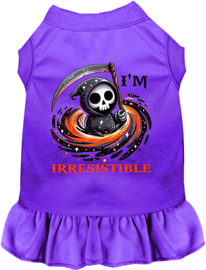 Purple Irresistible Death Pet Dress with Grim Reaper design