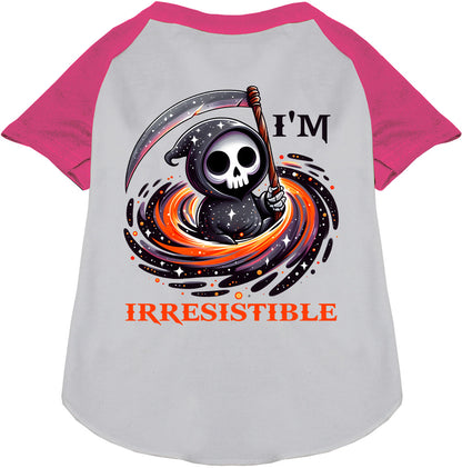 Pink sleeve death pet raglan shirt