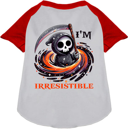 Red sleeve death pet raglan shirt