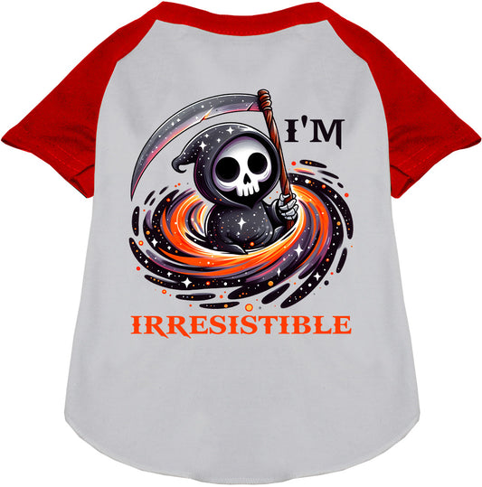 Red sleeve death pet raglan shirt