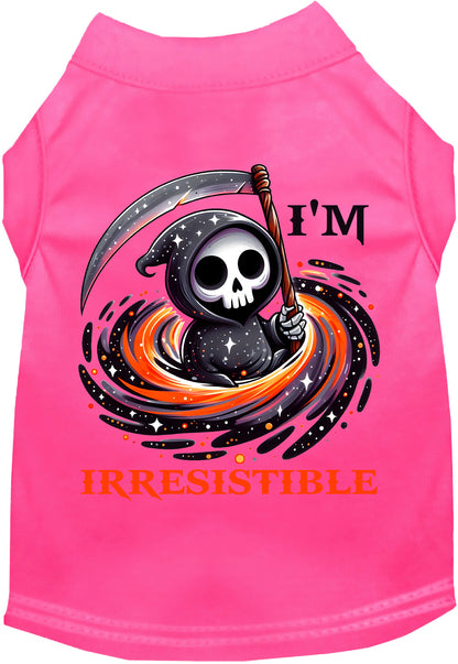 Pink Irresistible Death Pet Shirt with Grim Reaper design