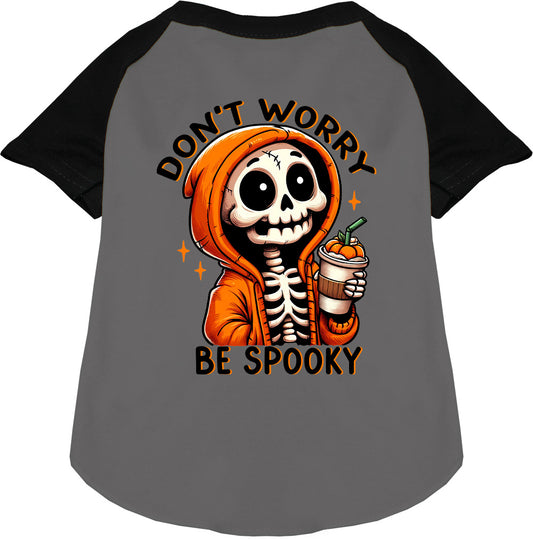 Don't Worry, Be Spooky Pet Raglan Shirt