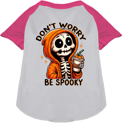 Don't Worry, Be Spooky Pet Raglan Shirt