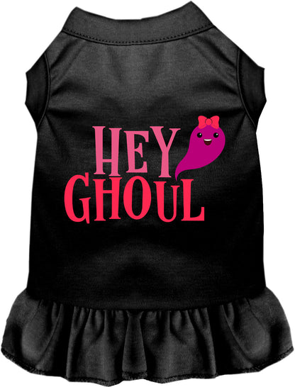 Black Hey Ghoul pet dress with black skirt