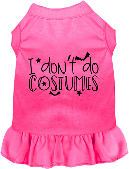 Pink 'I Don't Do Costumes' pet dress