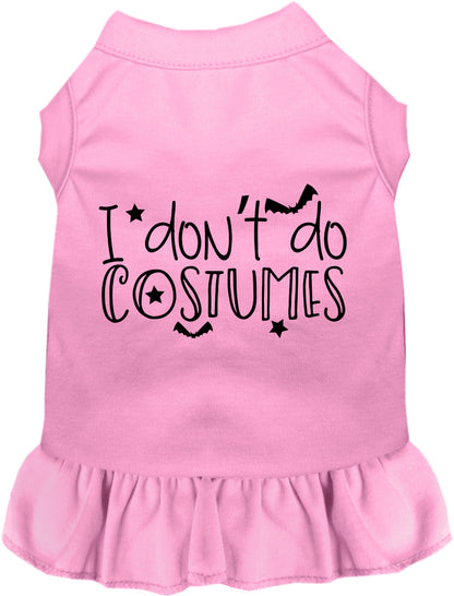 Light pink 'I Don't Do Costumes' pet dress