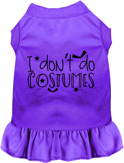 Purple 'I Don't Do Costumes' pet dress