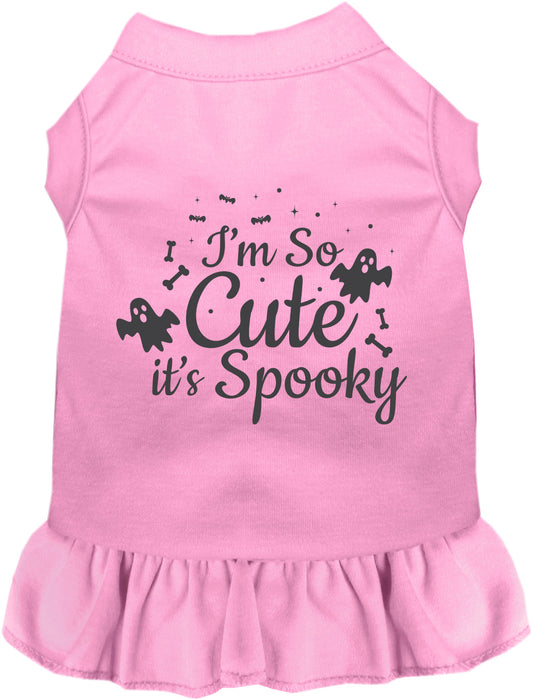 Pink spooky pet dress with ghost print