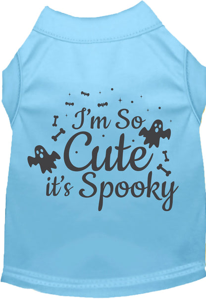 Blue spooky pet shirt with ghost design