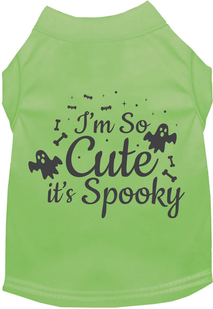 Light green spooky pet shirt with ghost design