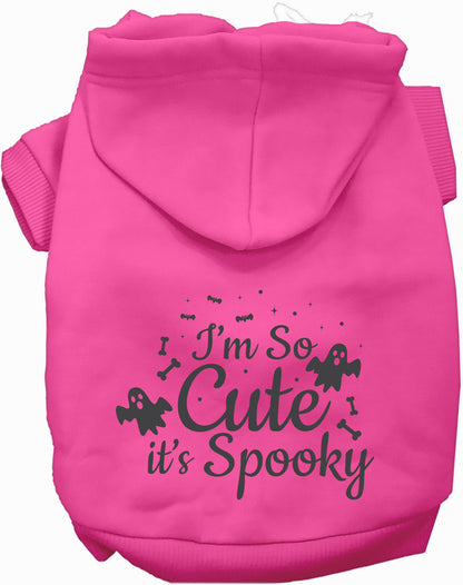 Pink spooky pet hoodie with ghost design