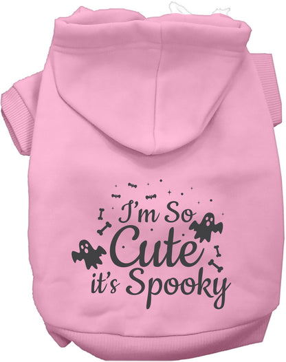 Light pink spooky pet hoodie with ghost design