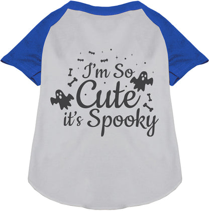 Blue sleeve spooky pet raglan shirt