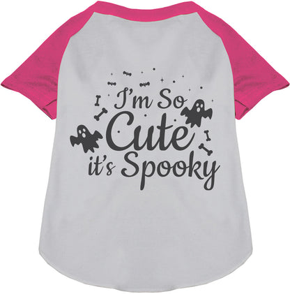 Hot pink sleeve spooky pet raglan shirt