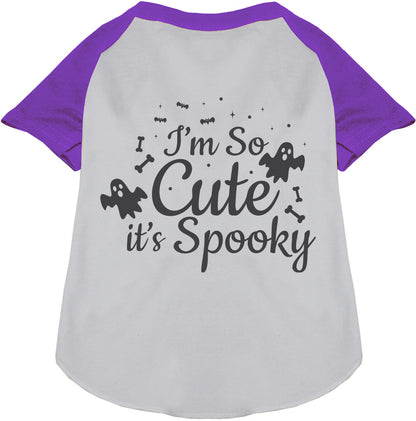 Purple sleeve spooky pet raglan shirt