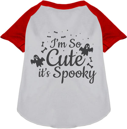 Red sleeve spooky pet raglan shirt