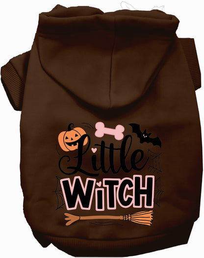 Black Little Witch Pet Hoodie with Halloween design