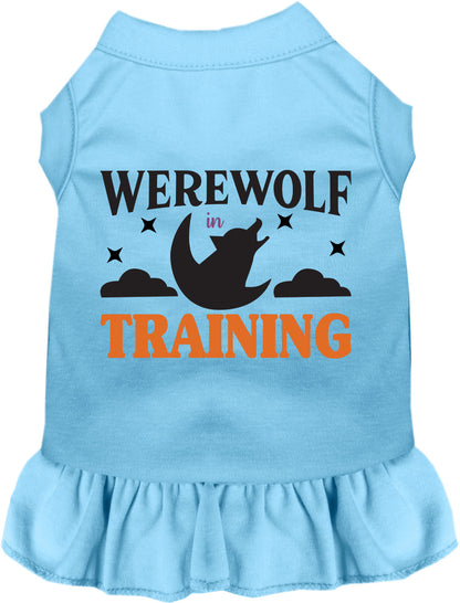 Blue Werewolf in Training pet dress