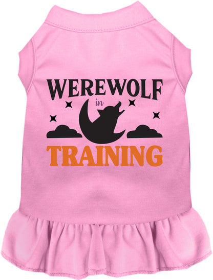 Pink Werewolf in Training pet dress