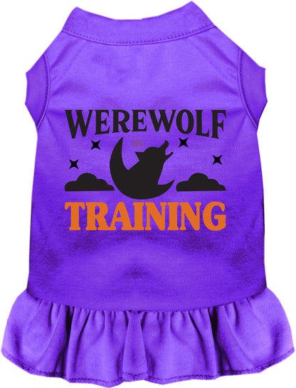 Purple Werewolf in Training pet dress