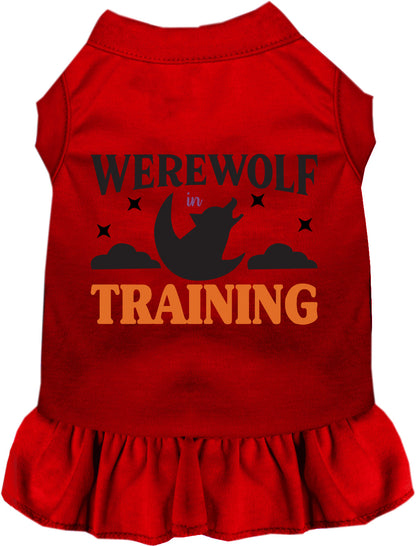 Red Werewolf in Training pet dress