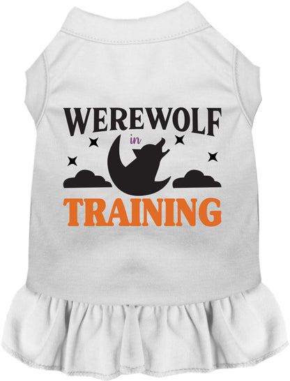 White Werewolf in Training pet dress