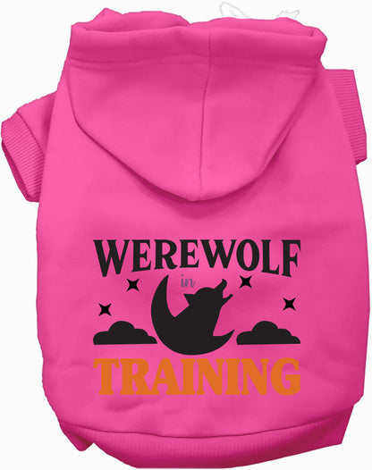 Pink Werewolf in Training pet hoodie