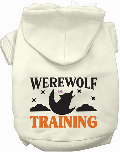 White Werewolf in Training pet hoodie