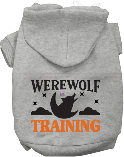 Gray Werewolf in Training pet hoodie