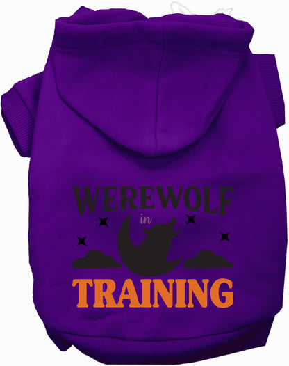 Purple Werewolf in Training pet hoodie