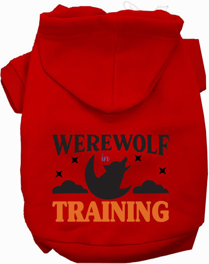 Red Werewolf in Training pet hoodie