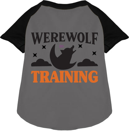 Black Werewolf in Training pet raglan shirt