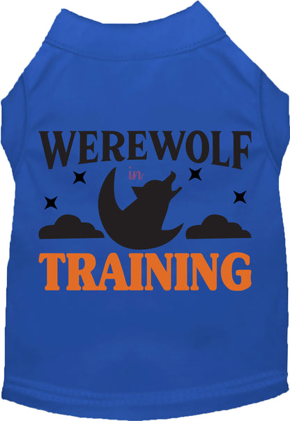 Dark blue Werewolf in Training pet shirt