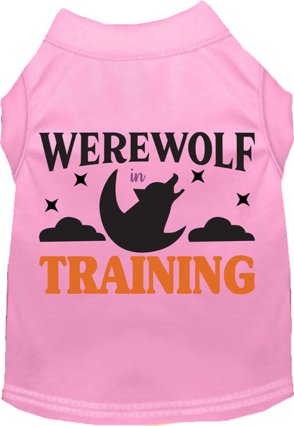 Pink Werewolf in Training pet shirt