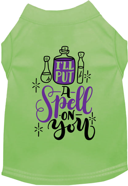 Green 'Put a Spell on You' pet shirt