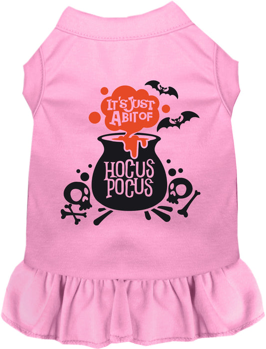 Pink Hocus Pocus pet dress with cauldron design